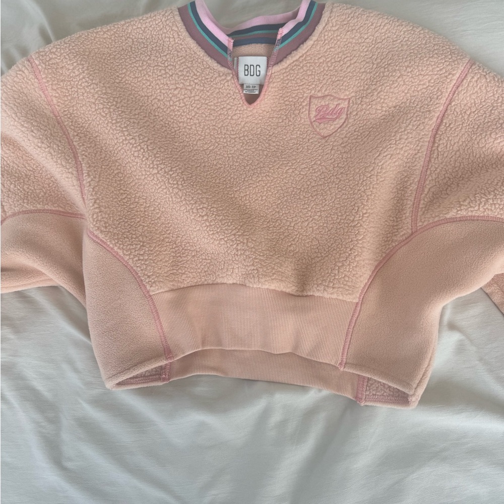 BDG urban outfitters Women's Pink Cropped Sweater